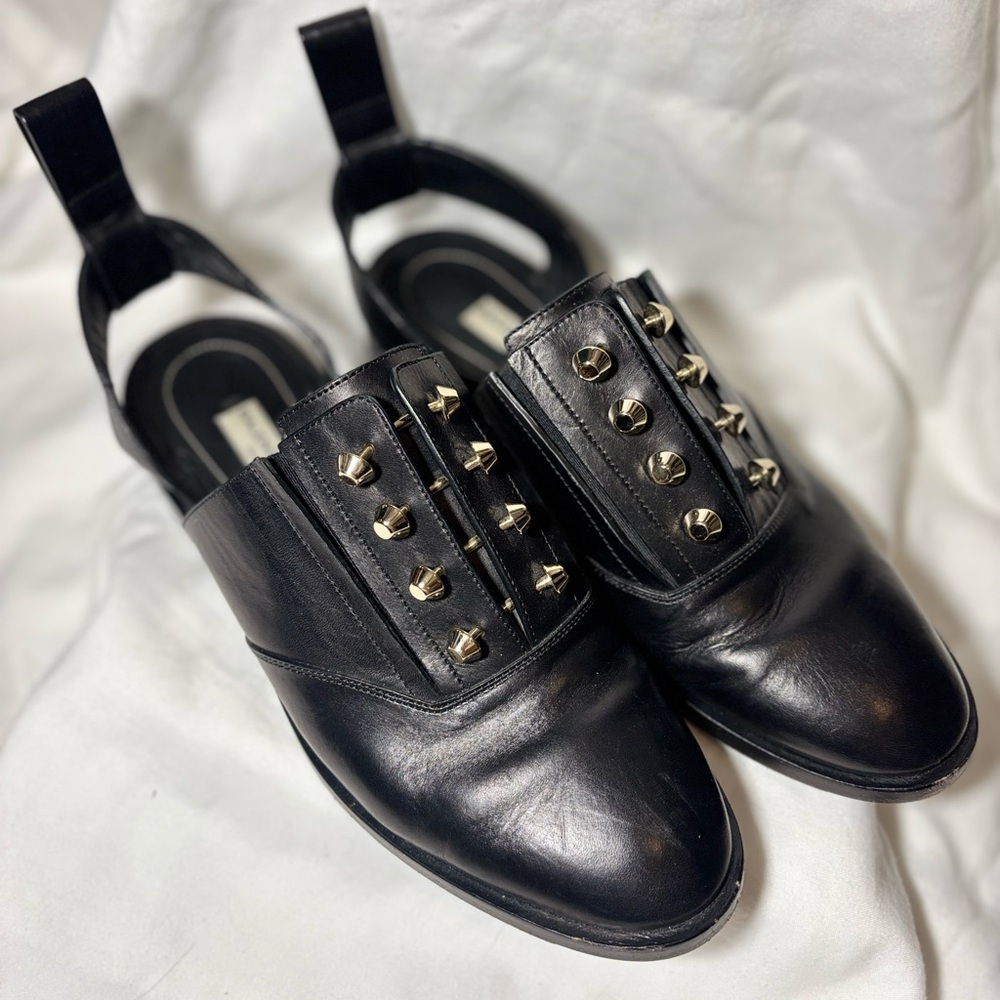 Balenciaga Leather stud loafers